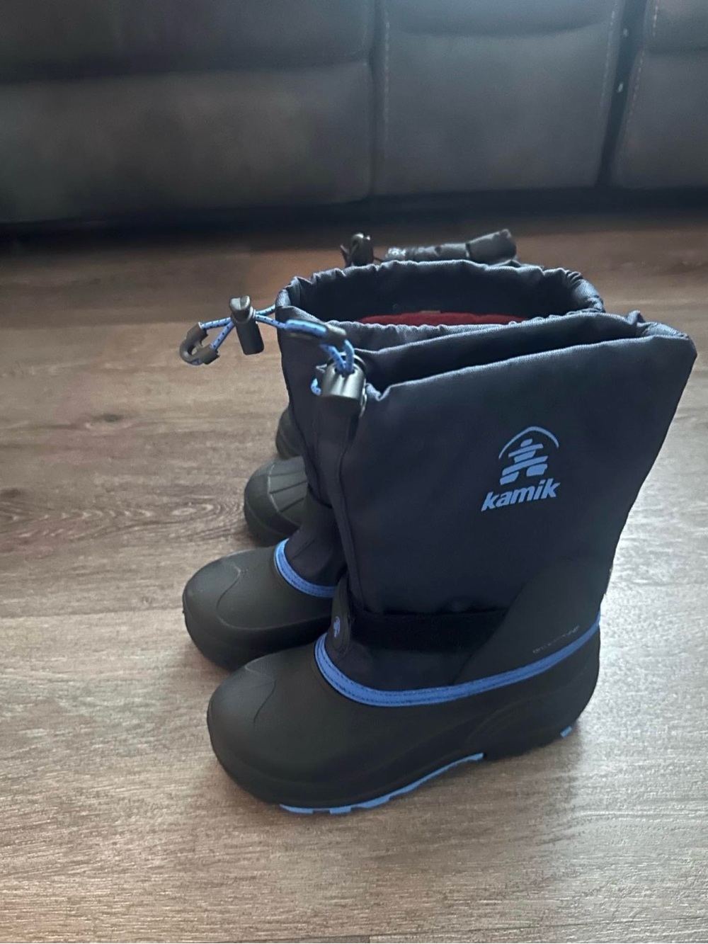 Kamik Kids' Black and Blue Snow Boots